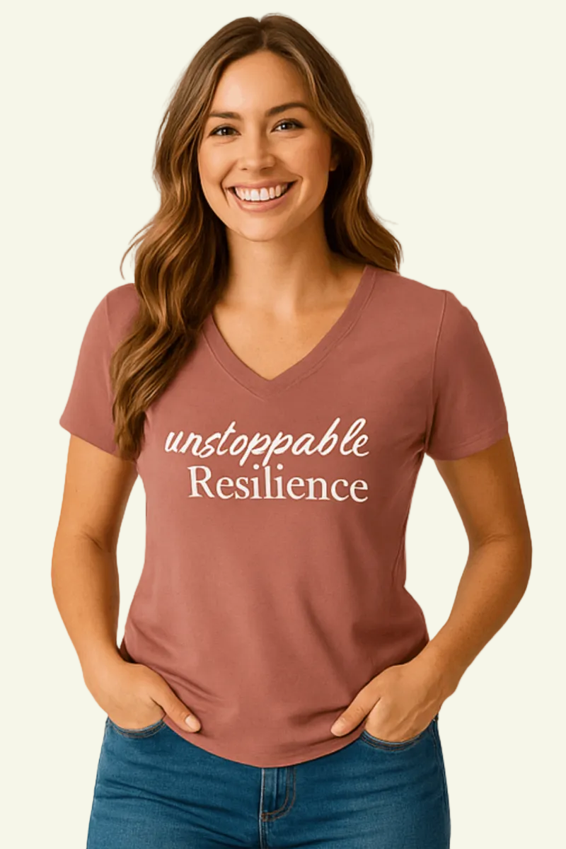 Unstoppable Resilience V-Neck Mauve