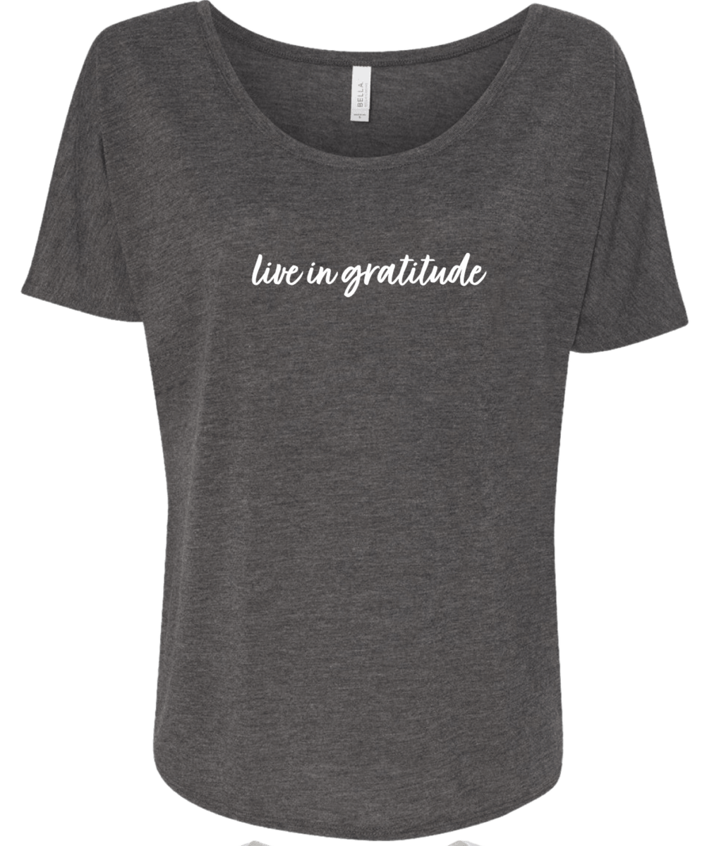 Live in Gratitude Tee Grey 2