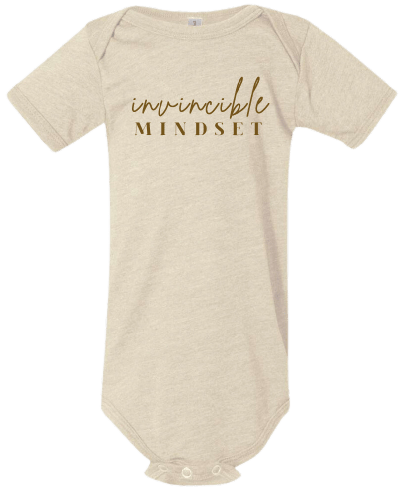 Infant Invincible Mindset Bodysuit Heather Dust