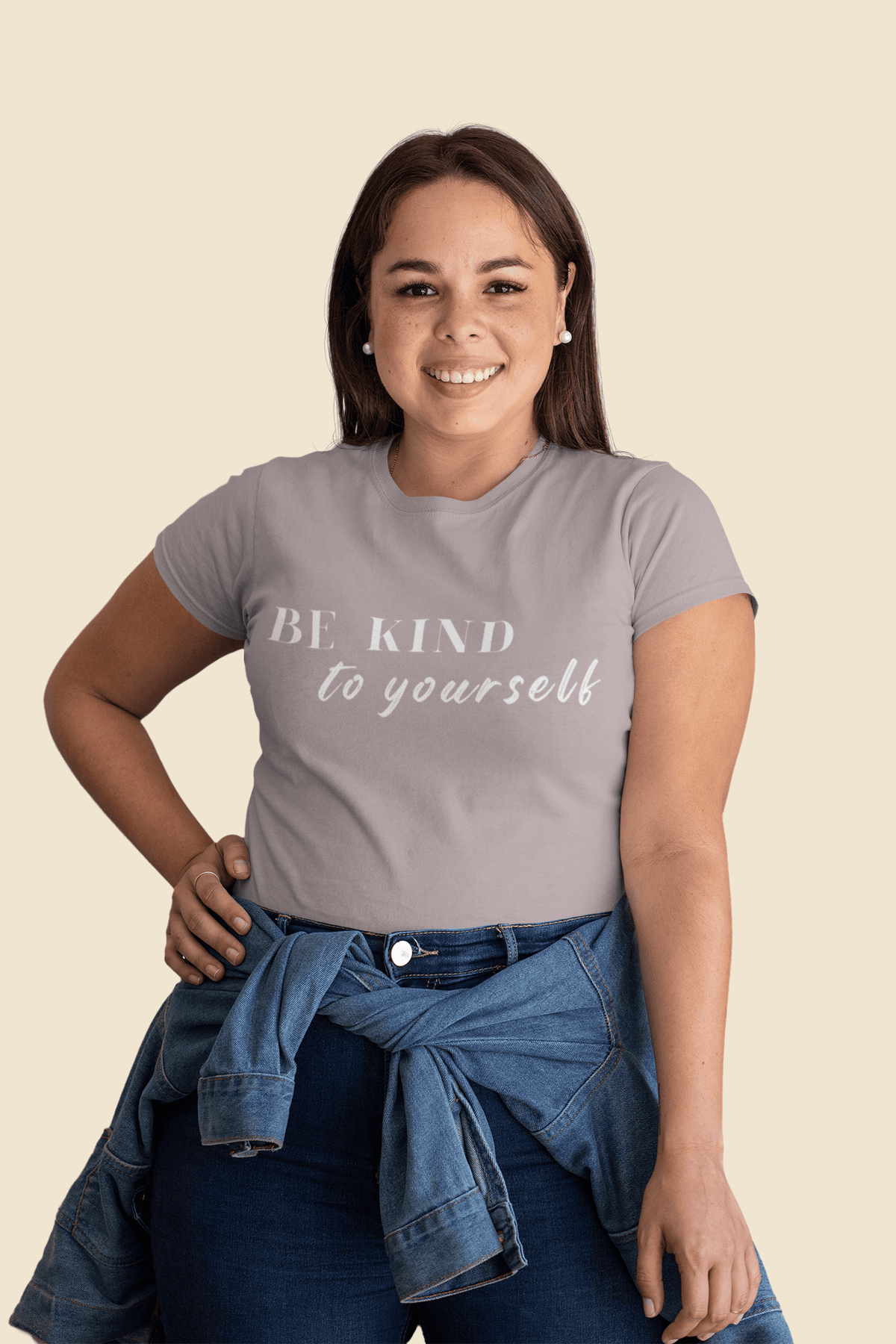 Be Kind To Yourself Tee Heather Pink 1