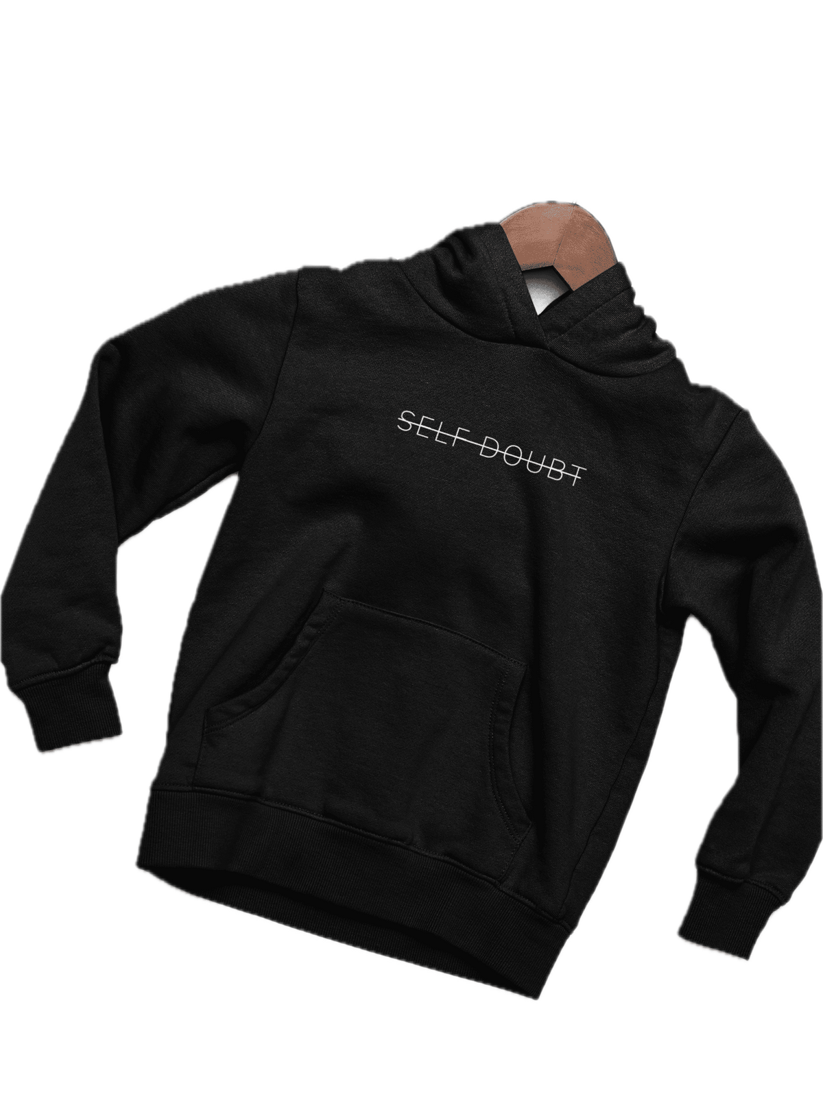 No Self Doubt Hoodie Black Vintage 2