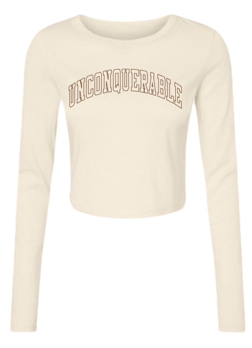 Unconquerable Long Sleeve Crop Cream
