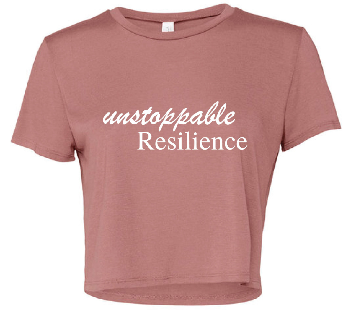 Unstoppable Resilience Crop Tee Mauve