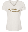 Be Kind To Yourself V-Neck Oatmeal 3