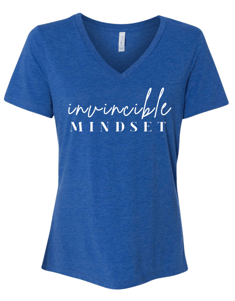 Invincible Mindset V-Neck True Royal